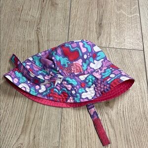 The North Face Pink and Blue Patterned Bucket Hat